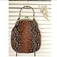 Сумочка маленькая кожаная женская сумка на плечо рептилия, Классическая сумка, Львов,  Фото №1