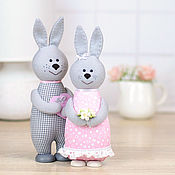 Игрушки кролики Влюбленная пара  - романтический подарок девушке