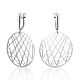  Круглая сеточка. Серьги классические. MYUBI Silver Jewelry. Интернет-магазин Ярмарка Мастеров.  Фото №2