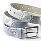 A bright belt with Delicate embossing, width 2.9 cm, Straps, Ivanovo,  Фото №1