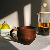 Посуда handmade. Livemaster - original item Wooden large cedar mug for drinks 350 ml. C77. Handmade.