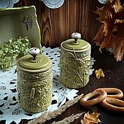 Для дома и интерьера handmade. Livemaster - original item Meadow herbs Set of jars for storing tea, herbal collections. Handmade.