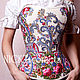 Корсет  из павлопосадского платка. Корсеты. NICKL corsets. Интернет-магазин Ярмарка Мастеров.  Фото №2