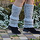  Fashionable High Leg Warmers stockings down with wool. Leg warmers. Down shop (TeploPuha34). My Livemaster. Фото №4