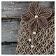 Заказать Mocha Macrame String Bag with Flower. Makrame s karelskoj dushoj. Ярмарка Мастеров. . String bag Фото №3