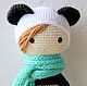 Order Lalalala doll in Panda costume on motives of Lalylala. Amigurushka. Livemaster. . Stuffed Toys Фото №3