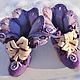 Slippers felted home 'Pearl Lily', Slippers, Ekaterinburg,  Фото №1
