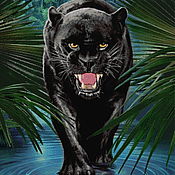 Материалы для творчества handmade. Livemaster - original item Kits for embroidery with beads: Black Panther. Handmade.