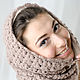 Снуд воротник на пуговицах кофе с молоком. Шарфы. AG CROCHET WORKSHOP. Ярмарка Мастеров.  Фото №4