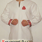 Русский стиль handmade. Livemaster - original item Linen shirt 