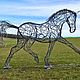 Скульптура из проволоки «Лошадь». Малая архитектурная форма. Декор, Скульптуры, Белгород,  Фото №1