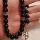 Rosary made of black agate 33 beads with a pendant Grenada in 925 silver. Rosary. marusjy. My Livemaster. Фото №4