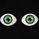 7х9мм Глаза кукольные (зеленые) 2шт. "5621", Фурнитура для кукол и игрушек, Москва,  Фото №1