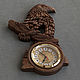 Order Clocks made of beech Eagles and pine. Wizardkmv (wizardkmv). Livemaster. . Watch Фото №3