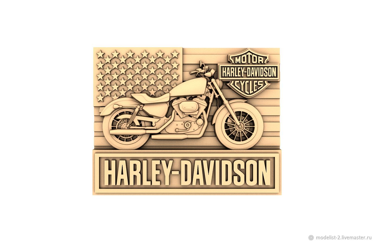 Harley Davidson из бумаги