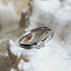 Ring white gold 585 with rhodium and diamond, Rings, Kemerovo,  Фото №1