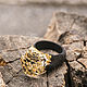 Ring made of wood and epoxy resin 'Golden mountains'. Rings. greenwood44. Online shopping on My Livemaster.  Фото №2