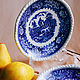 Винтажные синие тарелочки Ironstone Adams Англия. Тарелки. VintageMe. Ярмарка Мастеров.  Фото №5