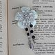 Brooch-needle Flower under silver (agate quartz). Stick pin. CvetlanaCm (avtorbiju). My Livemaster. Фото №4