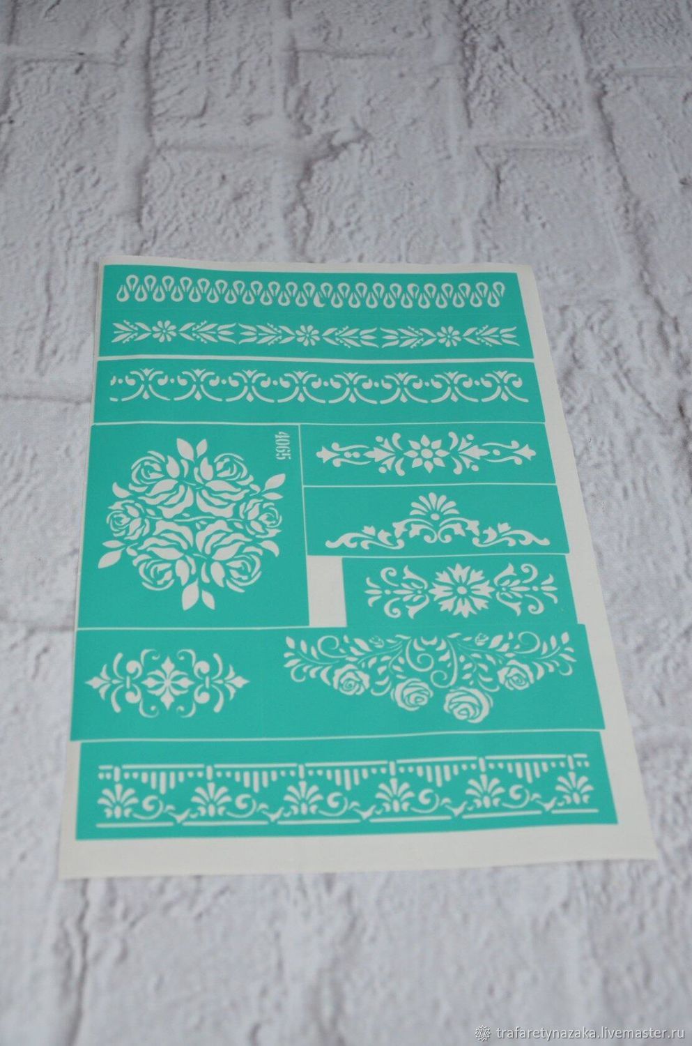 4065 Трафарет на клеевой основе многоразовый купить в интернет-магазине ...
