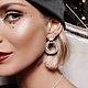 Серьги bubble 7 колец. Серьги классические. BOHOANN. Интернет-магазин Ярмарка Мастеров.  Фото №2