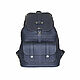 Blue leather backpack 'Lapis Lazuli' Mod P48, Backpacks, St. Petersburg,  Фото №1