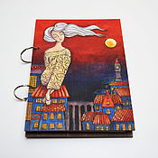 Канцелярские товары handmade. Livemaster - original item Notepad A5 "Night city". Handmade.