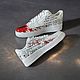 Кастомные кроссовки белые Nike Air Force 1 унисекс ручная роспись. Кроссовки. O-Go-Art.Кастомизация одежды и обуви. Ярмарка Мастеров.  Фото №8