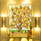 Картины и панно handmade. Livemaster - original item Big Picture Golden Pear. Pear tree. The tree of life. Handmade.