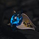The 'Lotus' ring with blue Topaz. Rings. MJ. Online shopping on My Livemaster.  Фото №2