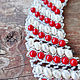Necklace "White and red roses" coral, pearl, beads. Necklace. Galina Svetlova. My Livemaster. Фото №4