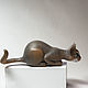 CAT - young hunter, handmade figurine. Figurines. Revkova Tatiana (figurki-sculpt). Online shopping on My Livemaster.  Фото №2