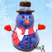 Сувениры и подарки handmade. Livemaster - original item Snowman ceramic bell. Handmade.