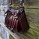 Order Hunting bag made of leather, jagdtash mod.3.1, Bordo. Labour. Livemaster. . Gifts for hunters and fishers Фото №3