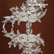 Гипюр Хризантема, свадебное кружево, свадебный гипюр, нарядная ткань