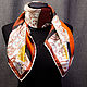 Single-sided neck scarf made of Hermes fabric. Shawls1. Platkoffcom. My Livemaster. Фото №4