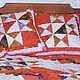 Wedding Gift PATCHWORK BEDSPREAD red white burgundy. Gifts. loved patchwork. My Livemaster. Фото №5