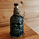 A bottle with a 'Skull' decor'. Bottle design. newandw. My Livemaster. Фото №5