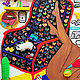 Pop art Sculpture painting canvas. Original Black woman art collage. Pictures. House of the Sun (irina-bast). My Livemaster. Фото №5