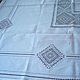Tablecloth large embroidery, white linen, frayed, strojeva embroidery. Tablecloths. EmbroideryINNAI. My Livemaster. Фото №5
