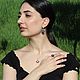 Серьги, кольцо и кулон Астра с цирконами из серебра 925 DD0024-2. Комплекты украшений. Sunny Silver. Интернет-магазин Ярмарка Мастеров.  Фото №2