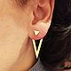  Серьги-джекеты МИНИМАЛИСТКА Золото 585, Серьги-джекеты, Пенза,  Фото №1