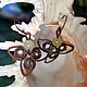 Copper onyx leaf earrings. Earrings. talika-ielika. Online shopping on My Livemaster.  Фото №2
