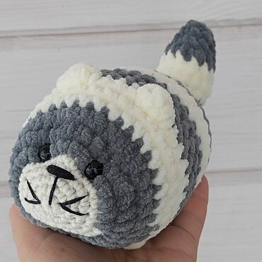 Куклы и игрушки ручной работы. Ярмарка Мастеров - ручная работа Котик - колобок крючком. Handmade.