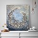 Голубая картина абстракция в гостиную над диваном, Картины, Астрахань,  Фото №1