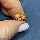 Серьги с гранатом фанта 1.50 ct. ОДУВАНЧИКИ Натуральные камни, Серьги классические, Белорецк,  Фото №1