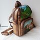 Leather backpack with custom painting. Backpacks. Innela- авторские кожаные сумки на заказ.. My Livemaster. Фото №5