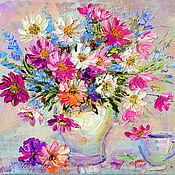 Картины и панно handmade. Livemaster - original item Painting flowers in a vase 