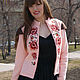 Pink jacket with zipper Peonies, warm jacket with fleece, Sweater Jackets, Novosibirsk,  Фото №1