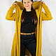Women's hooded cardigan yellow-mustard, Cardigans, Kiev,  Фото №1